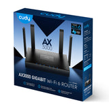 Cudy AX3000 5-PORT Gigabit Dual-Band WI-FI 6 Mesh Router – Black image 5