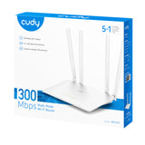 Cudy 300MBPS 5-PORT WI-FI 4 Router – White image 5