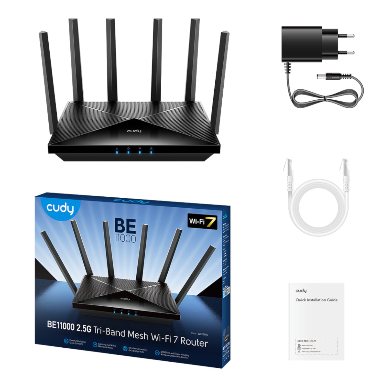 Cudy BE6500 WI-FI 7 Dual-Band Router With 2.5GB Wan-Black image 3