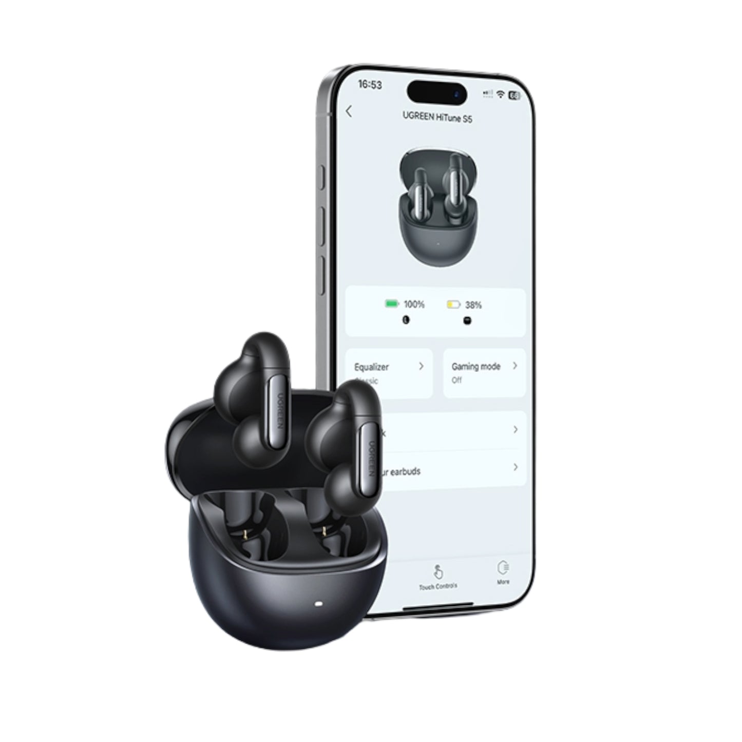 Ugreen Hitune S5 Open-Ear Tws Earbuds–black image 3