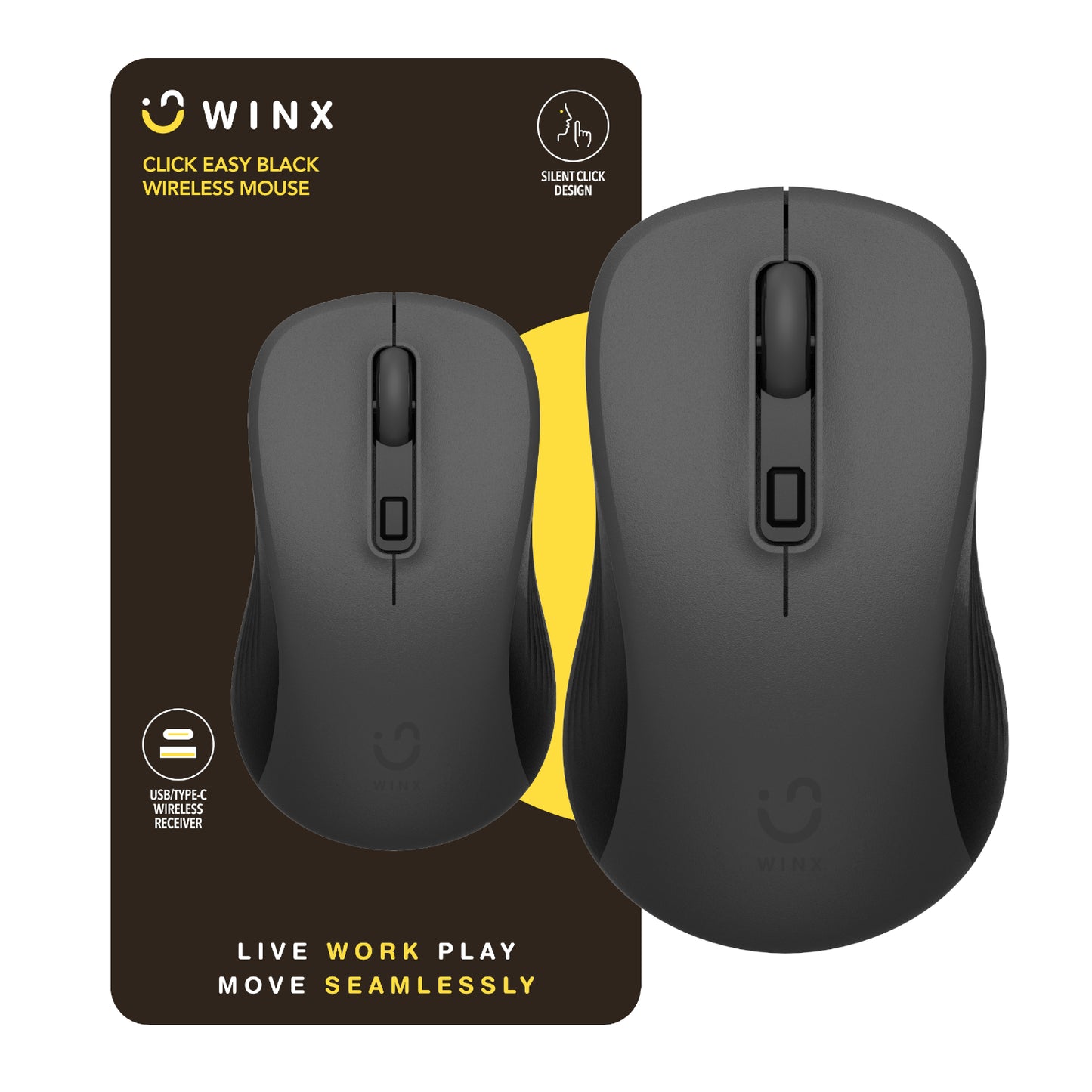 Winx Click Easy 1600DPI 2.4GHZ Wireless Mouse Black