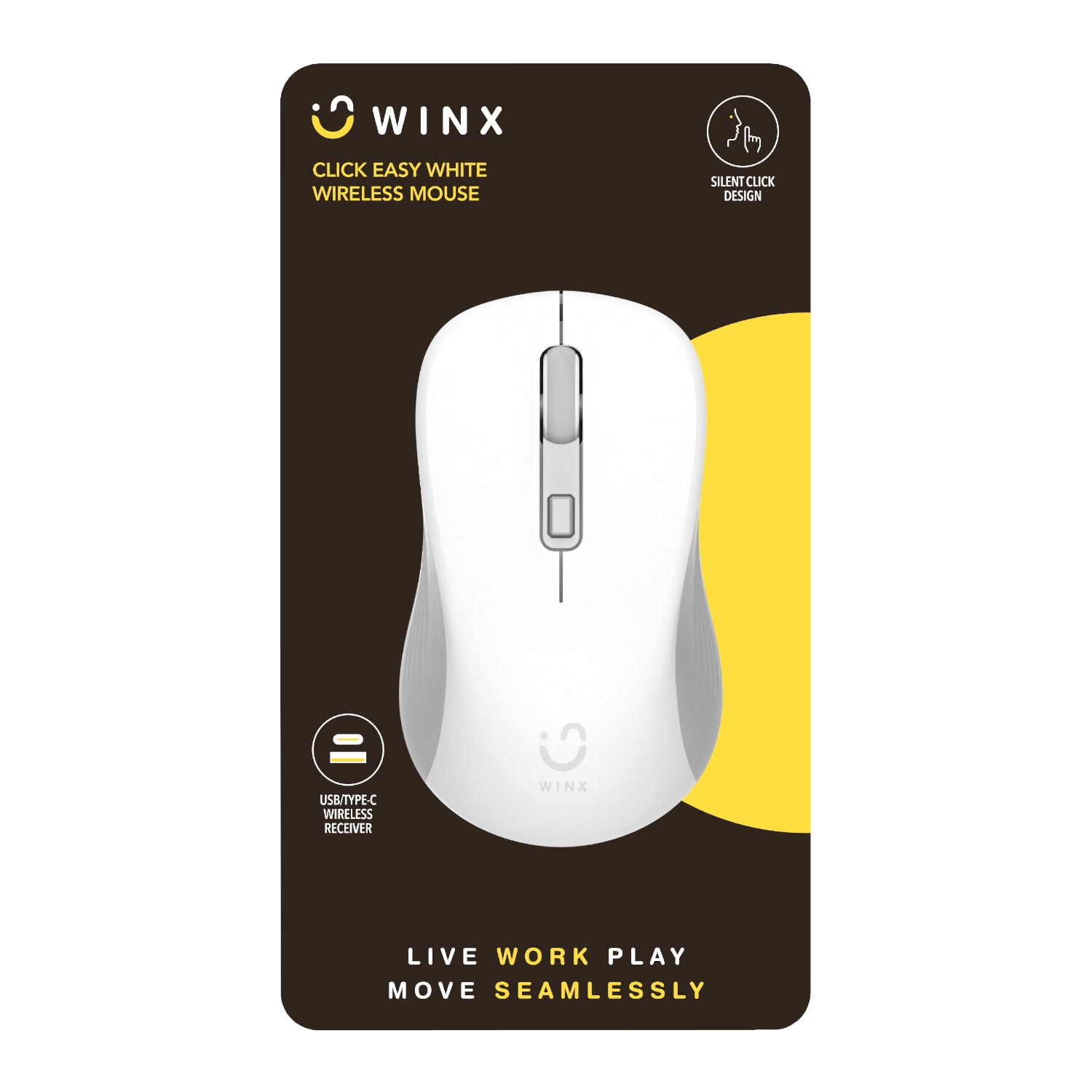 Winx Click Easy 1600DPI 2.4GHZ Wireless Mouse White image 3