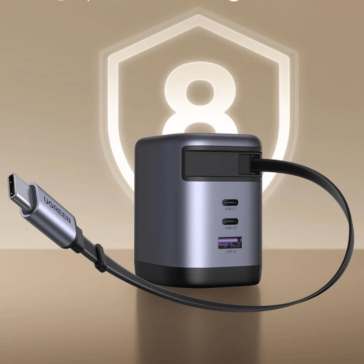 Ugreen Nexode 100W Charger With Retractable USB Type-C Cable image 3