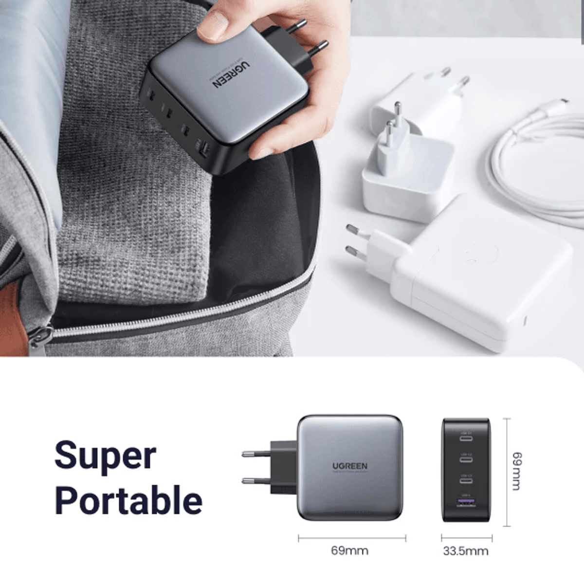 Ugreen Gan X100 5-PORT 100W Fast Charger image 6