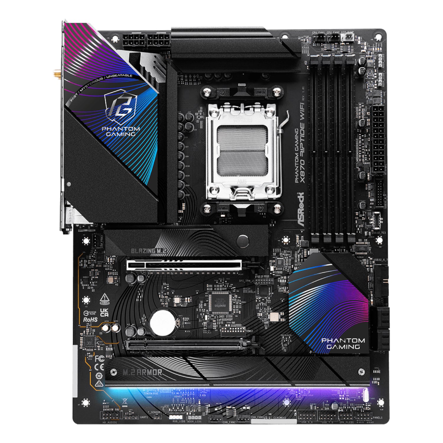 Asrock X870 Riptide AM5 WI-FI Phantom Gaming Motherboard image 2