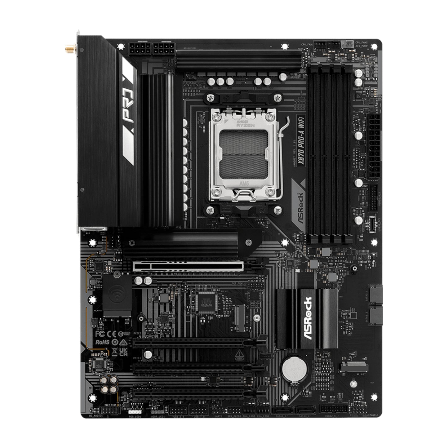 Asrock X870 A-Pro WIFI AMD AM5 ATX Gaming Motherboard image 2