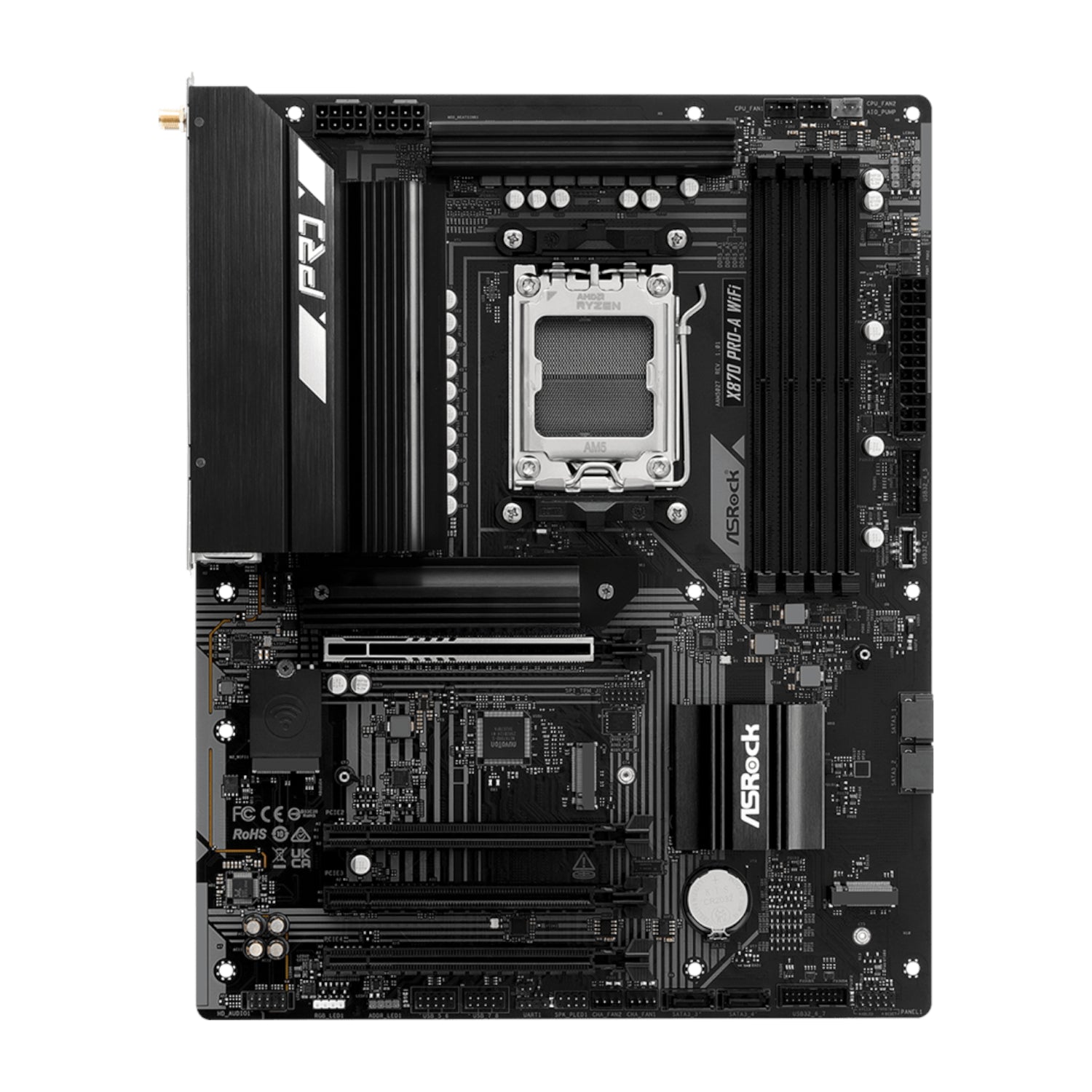 Asrock X870 A-Pro WIFI AMD AM5 ATX Gaming Motherboard image 2
