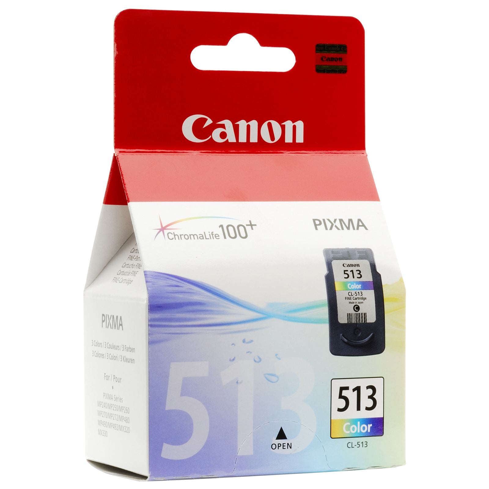 CANON-INK-CL-513 CLR-IP2700/ MP240/ MP250/ MP270/ MP280/ MX320/ MX330/ MX340/ MX350 / MX360 /MX410 / MX420- Yield 349