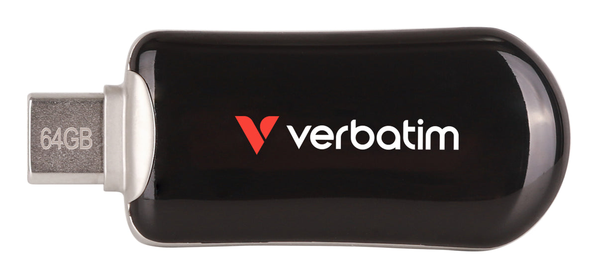 Verbatim Plectra USB-C Flash Drive 64GB Black