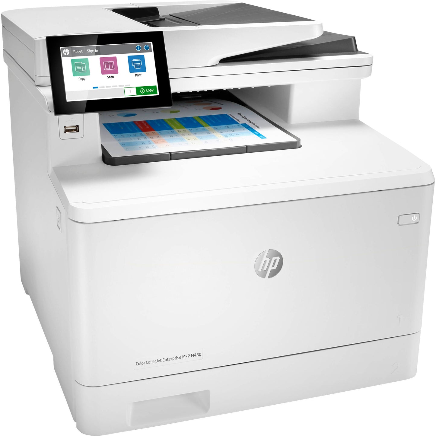 HP Colour Laserjet Enterprise Mfp M480F 4IN1 Print, Copy, Scan, Fax, 3-10 Users, Print Up To 27 Ppm, A4, Copy Up To 28 Cpm, Scan Up To 600 X 600 DPI,