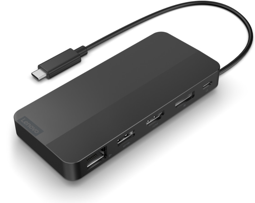 Lenovo USB-C Dual Display Travel Dock With 100W Adapter The Lenovo USB-C Dual Display Travel Dock (40B9) Is An Essential Companion For The Modern Rem