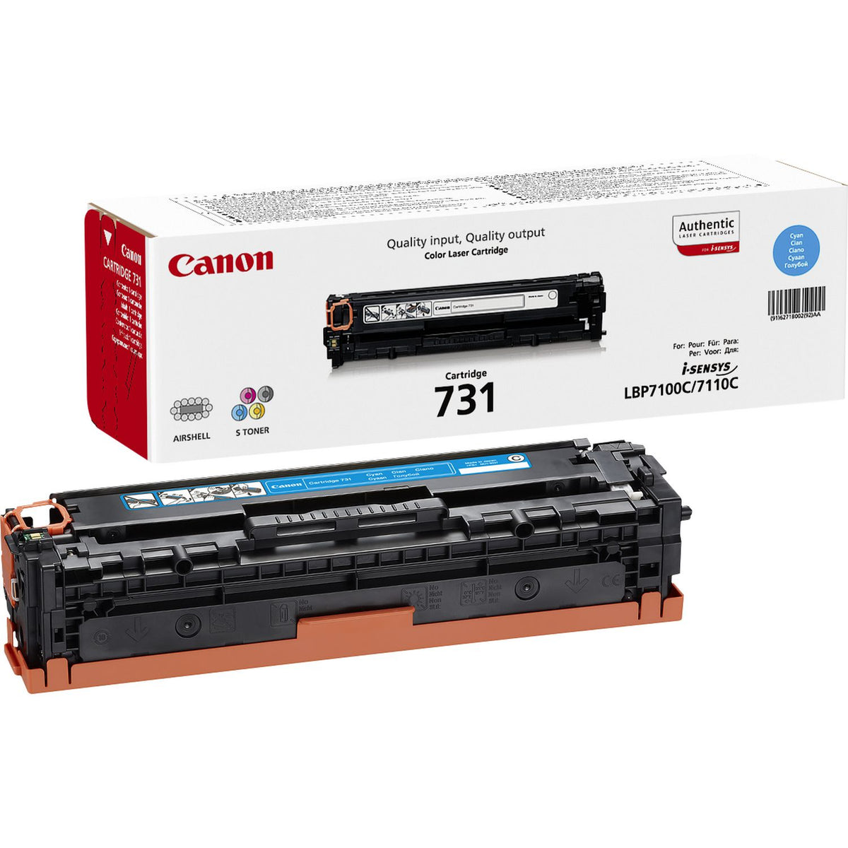 Canon-Toner-Crg 731 C-LBP7100CN / LBP7110CW / MF8230CN / MF8280CW / MF623CN / MF628CW Yield 1 500