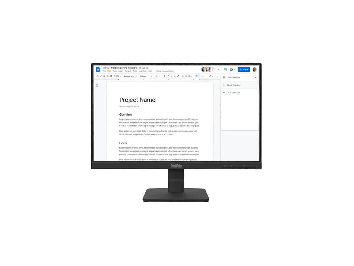 Lenovo S22-4E 21.5" Monitor, IPS Panel 100HZ, 1920 X 1080, Input Connectors- VGA + HDMI 1.4, Cables Included HDMI, Win 11 3 Years Warranty