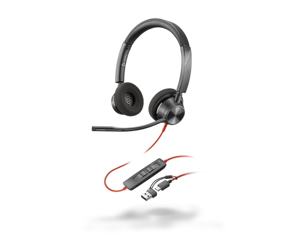 HP Poly Blackwire 3320 Usb-A+c Headset