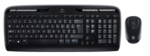 Logitech MK330 Wireless Keyboard And Mouse Combo With Music Control. Full-Size Keyboard With Media Keys, Ambidextrous Mouse, Spill-Resistant Design