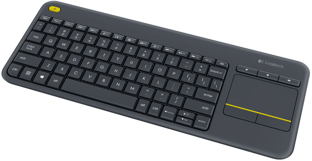 Logitech K400 Plus Wireless Touch Keyboard Dark. Wireless Keyboard With Built-In 3.5” Touchpad For All-In-One Control. Quiet Keys And Media Hotkeys I