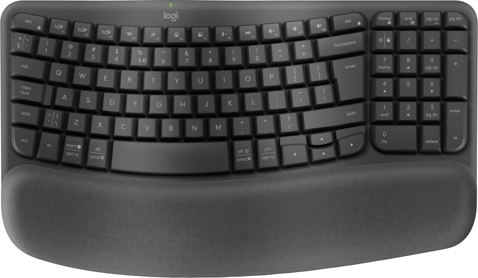 Logitech Cordless Keyboard Wave Keys Graphite