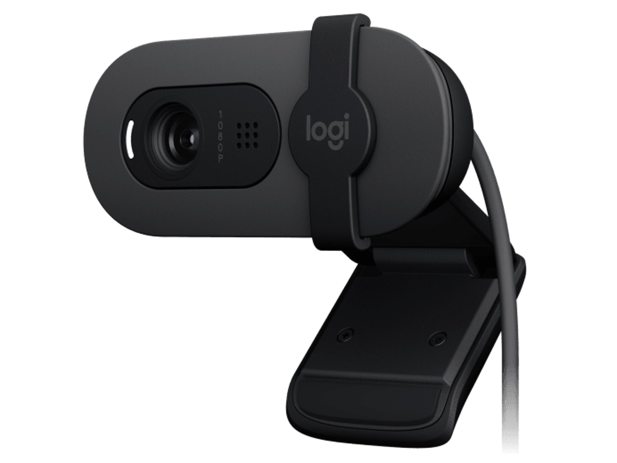 Logitech Brio 100 Full HD Webcam Graphite Auto-Light Balance Integrated Privacy Shutter And Built-In Mic, 1080P At 30FPS, Auto Light Balance, Built-I