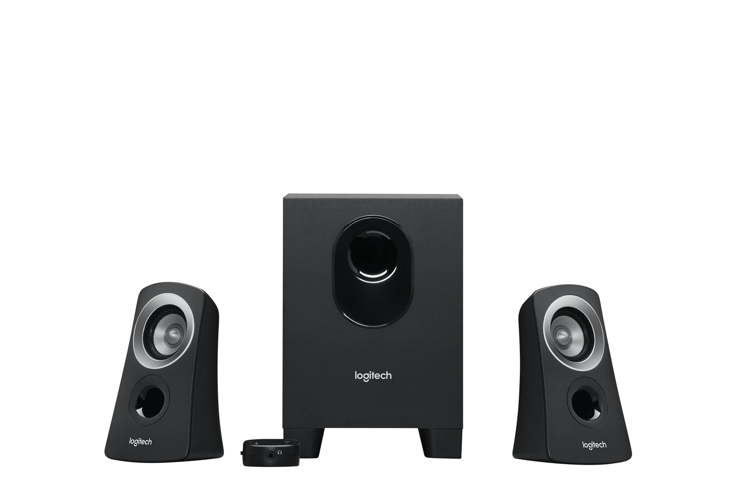 Logitech 2.1 System With 25W Rms Power And Compact Down-Firing Subwoofer. Wired Control Pod For Easy Access To Power And Volume.