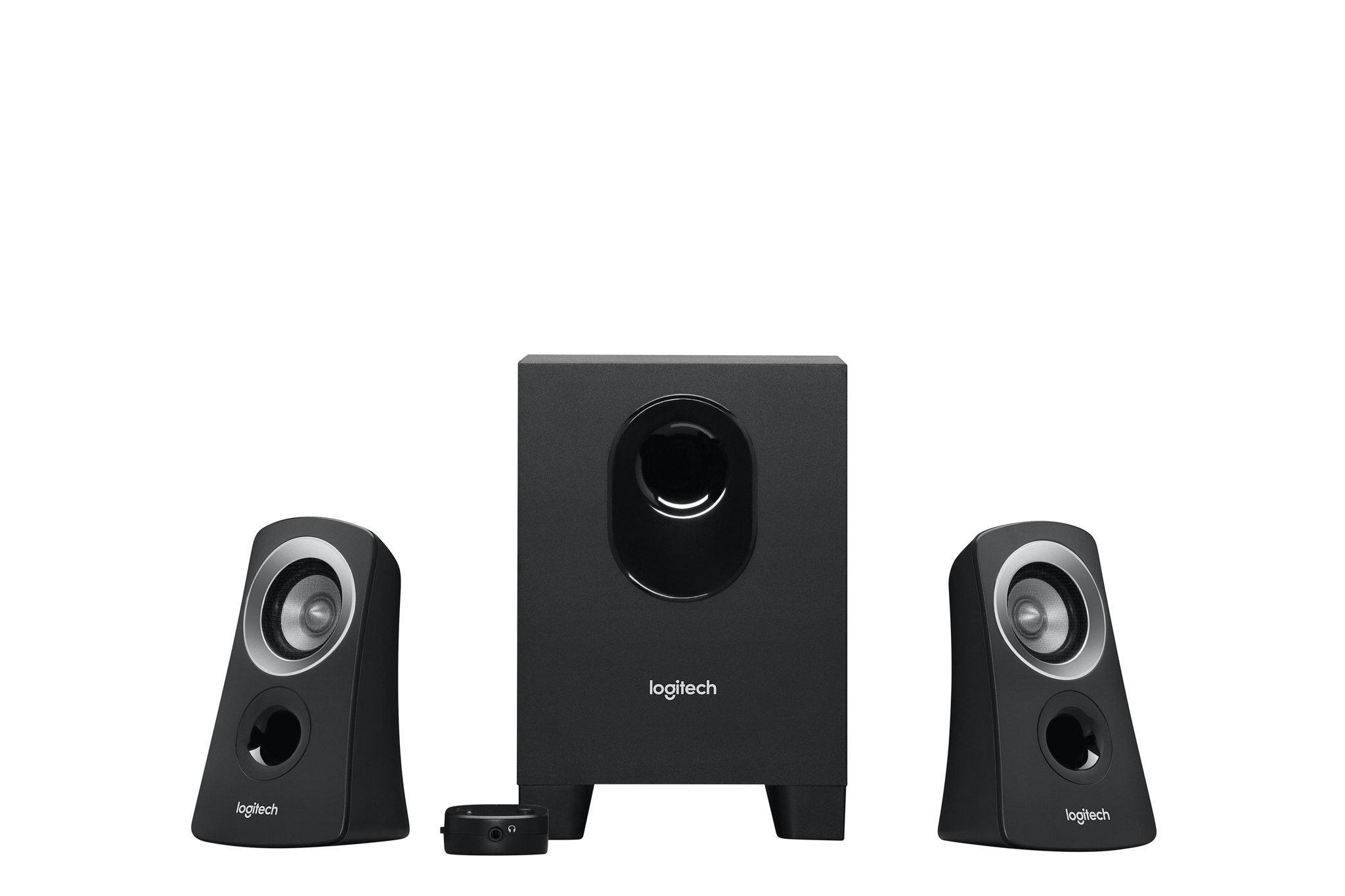 Logitech 2.1 System With 25W Rms Power And Compact Down-Firing Subwoofer. Wired Control Pod For Easy Access To Power And Volume.