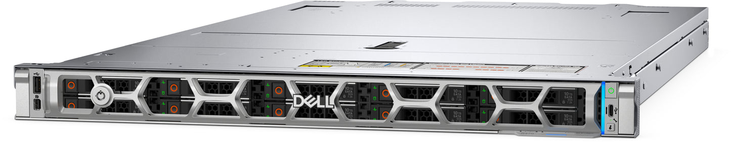 Dell Poweredge R470, INTEL Xeon 6 Performance 6507P 3.5G, 8C/16T, 24GT/S, 48M Cache, Turbo, (150W) DDR5-6400, 480GB SSD SATA Read Intensive 6GBPS 512