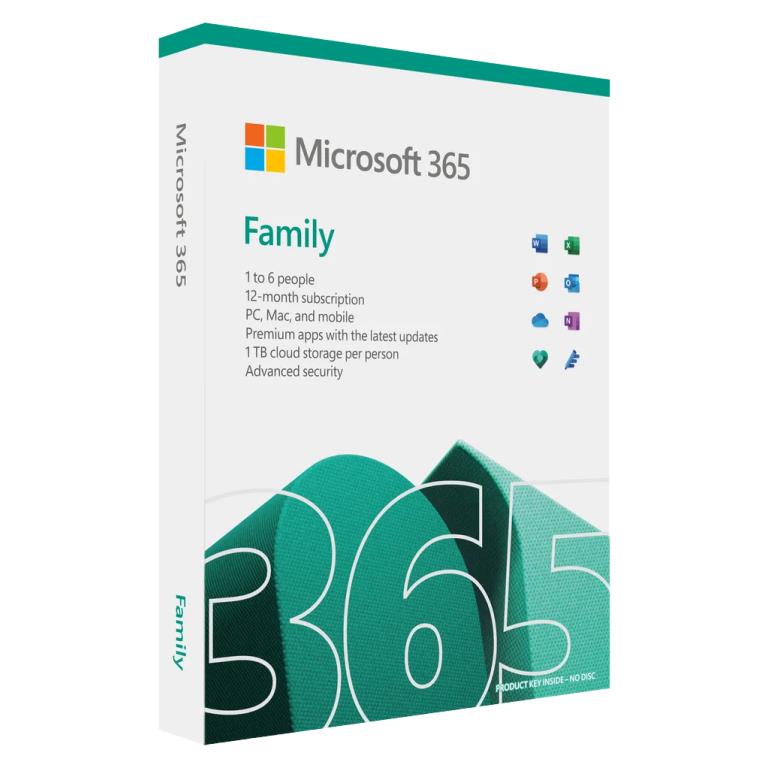 Microsoft M365 Family English Subscri 1 Year Africa Only Medialess