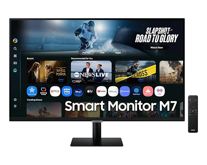 Samsung M70F Smart Flat Borderless 32" Display Va Response: 4MS Gtg Ar: 16:09 Resolution: 3840X2160 (4K) Rr: 60HZ HDMI (X2), USB 2.0(X3), USB-C (65W