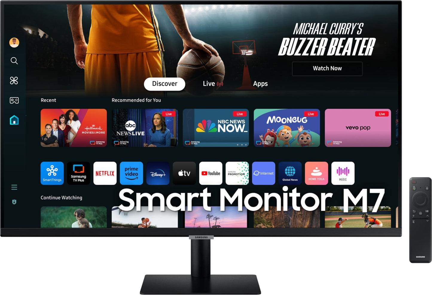 Samsung 32IN 4K UHD Smart Monitor + Logitech MK295 + Logitech Brio 100 Webcam