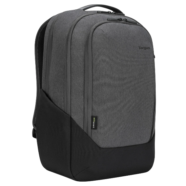 Targus Cypress Eco Backpack 15.6" Grey Made From 26 Recycled Plastic Water Bottles Dedicated Padded Laptop Compartment Large Main Compartment For Fil