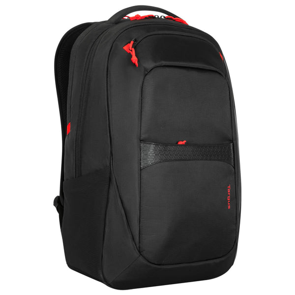 Targus 17.3" STRIKE2 Gaming Backpack Accommodates Gaming Laptops Up To 17.3”, 2 Front Stash Pockets And 2 Water Bottle Pockets, Padded Back With Adju