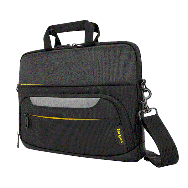 Targus Citygear 10-12 Slim Topload Laptop Case Super-Slim Tech Carry Case, Multi-Fit Tech Compatibility, Comfort-Padded Grab Handle And Padded Should