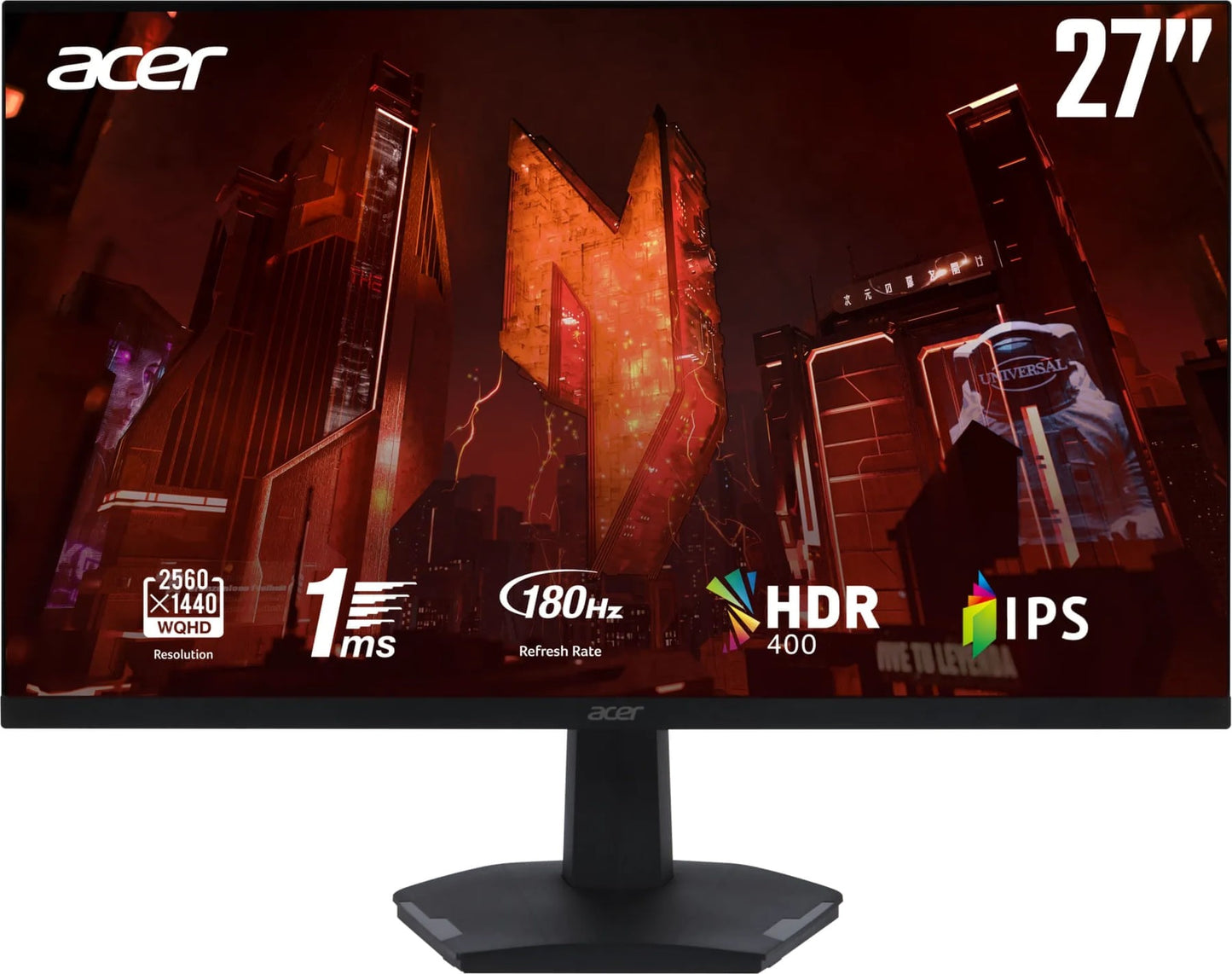 Acer Nitro VG270 27" IPS FHD 1MS 240HZ Gaming Monitor 3YR