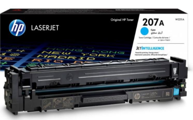 HP 207A Cyan Laserjet Toner Cartridge Color Laserjet Pro M225/MFP M283