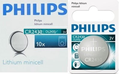 Philips Minicells Battery CR2430 Lithium-Sold as Box of 10 - TechTic