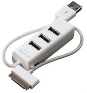 Geeko iPhone USB 2.0 HUB and Charger Retail Box No Warranty 3 Port USB 2.0 Plug & Play Hub-plus Charger-for iPhone and iPads - TechTic
