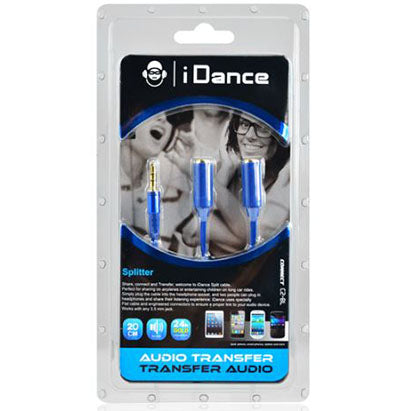iDance Connect-C2 3.5mm 1-2 Splitter - Blue - TechTic