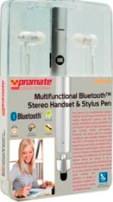 Promate BluPen.2 Multifunctional Bluetooth™ Stereo Handset & Stylus Pen,gadget built for touch-screen smartphones and tablets precise swiping - TechTic
