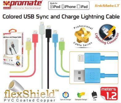 Promate LinkMate-LT Apple MFI Certified Lightning Sync & Charge Cable, 120cm Length. - TechTic