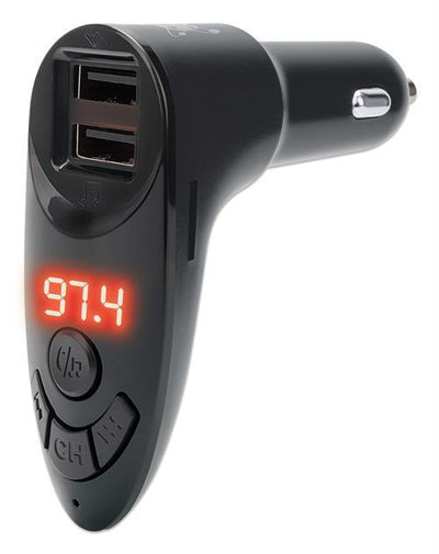 Manhattan Sound Science Bluetooth FM Transmitter with 2-Port Car Charger - TechTic