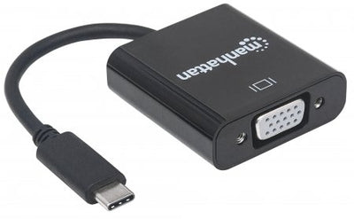 Manhattan SuperSpeed+ USB-C 3.1 to VGA Converter - C Male to VGA Female - TechTic