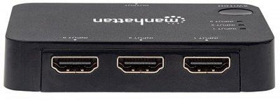 Manhattan 3-Port HDMI Switch - 3-Port, 4K@30Hz, remote, USB power - TechTic
