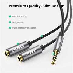 Ugreen 3.5mm Audio Male To 2x Female Audio Splitter - TechTic