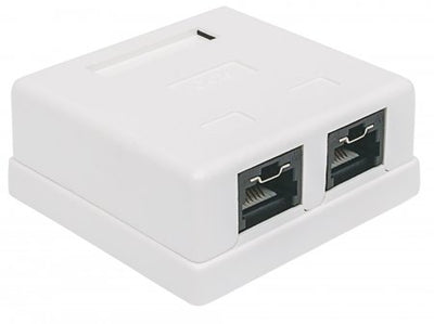 Intellinet Locking Cat6 UTP Mount Box - 2 Port - TechTic