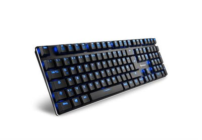Sharkoon PureWriter Mechanical USB keyboard with Nuetral Blue LED illumination - TechTic