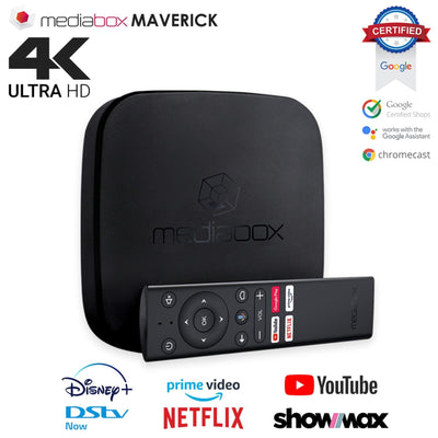 Mediabox Maverick 4K Android Certified TV Box - Quad Core 2.0Ghz Processor - TechTic
