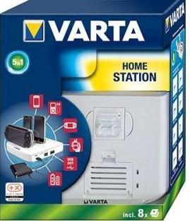 Varta Professional V-Man Home Station-Incl. 8 adapters,USB output, 5.5 V, 800 mAh,5xCharging slots - TechTic
